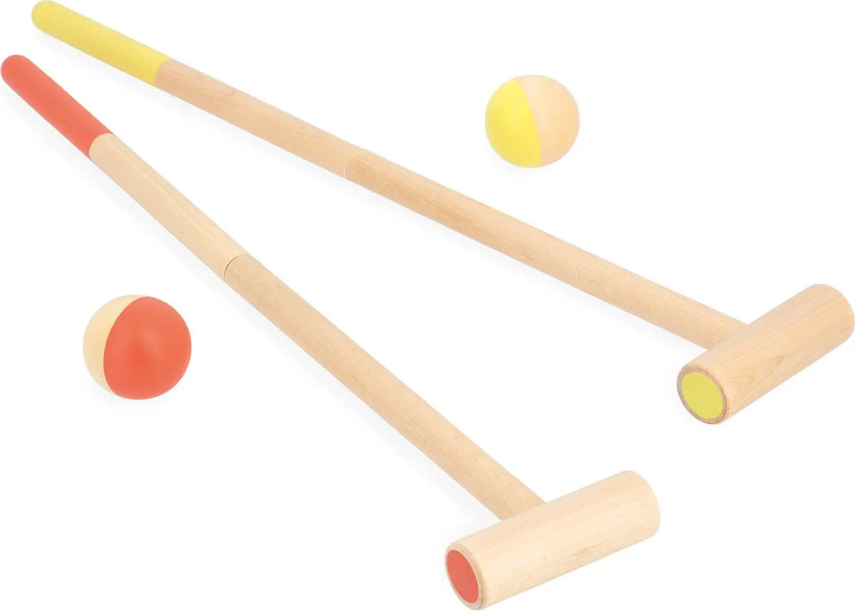 Janod Applepop Croquet Achtbaan Spel - 6 Hoepels 2 Hamertjes