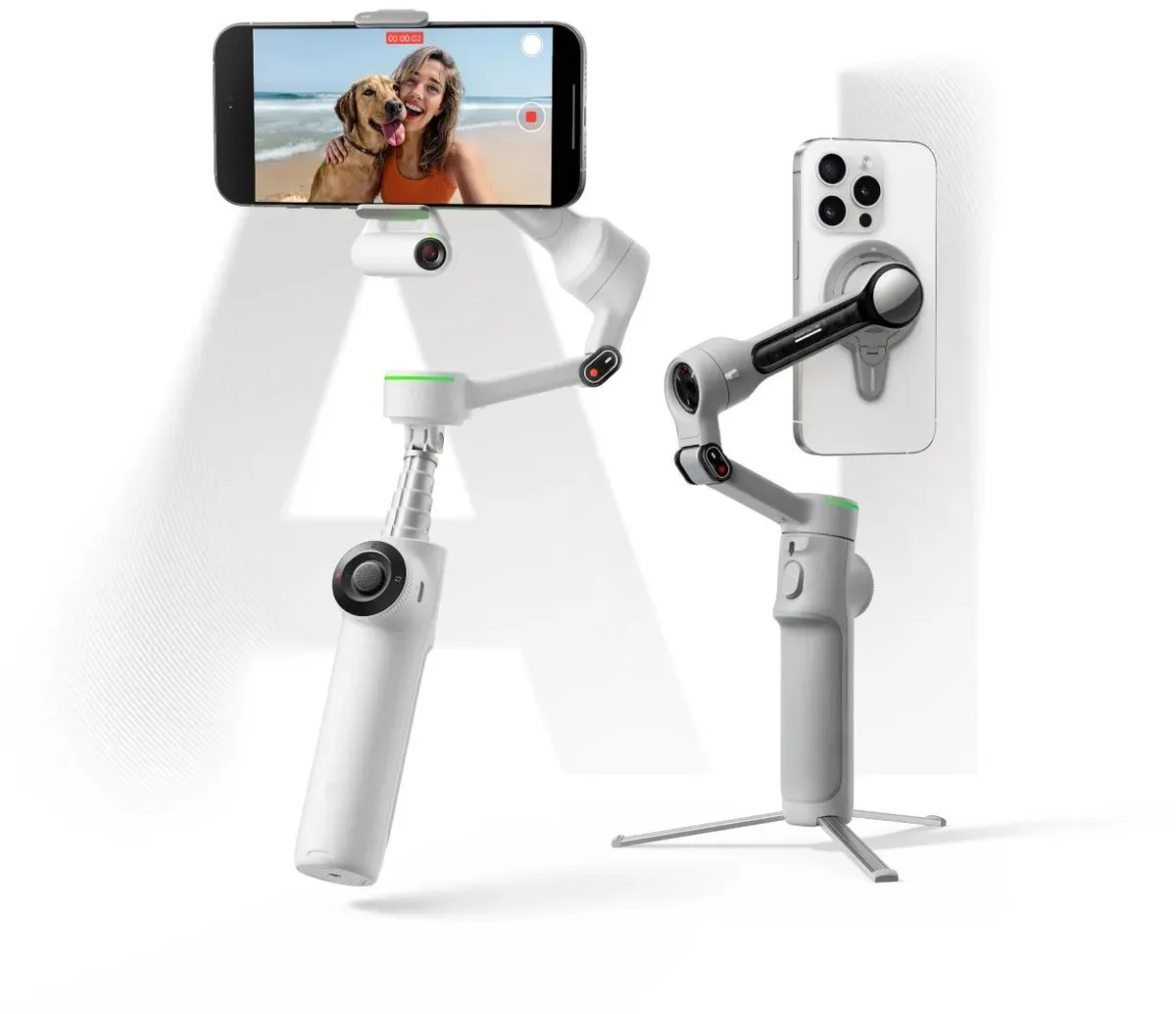 Insta360 Flow 2 Pro AI Tracker Bundle - Summit White