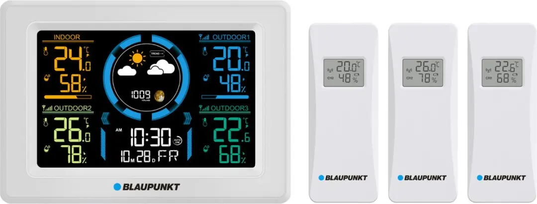Blaupunkt Weerstation met Hygrometer 3 Sensoren