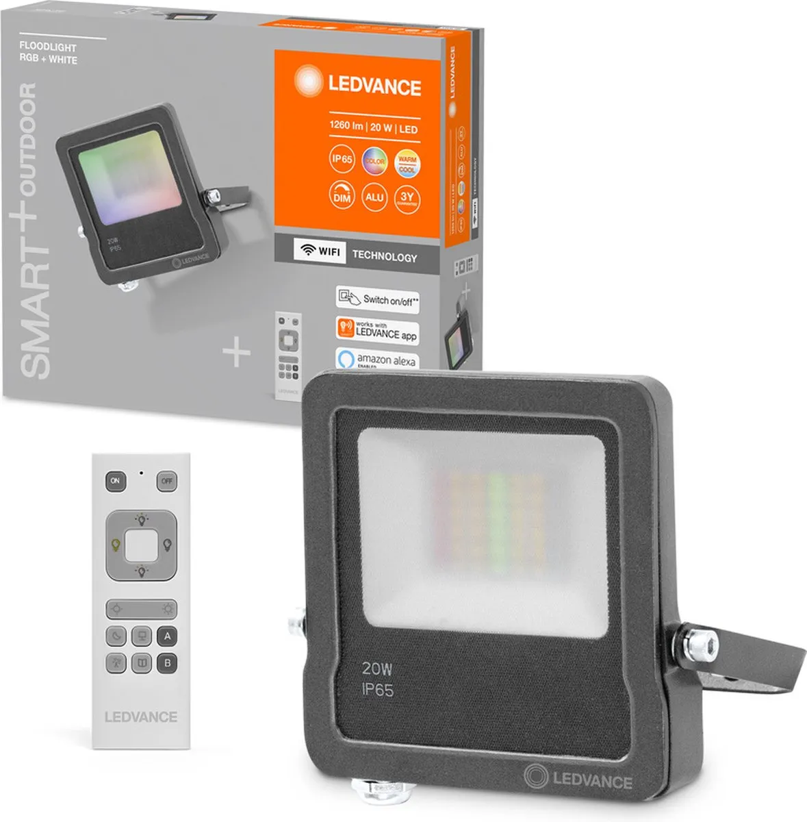 LEDVANCE SMART OUTD WIFI FLOOD20W RGB Floodlight - 20W Warm Wit 1260lm - afbeelding 4 van 6