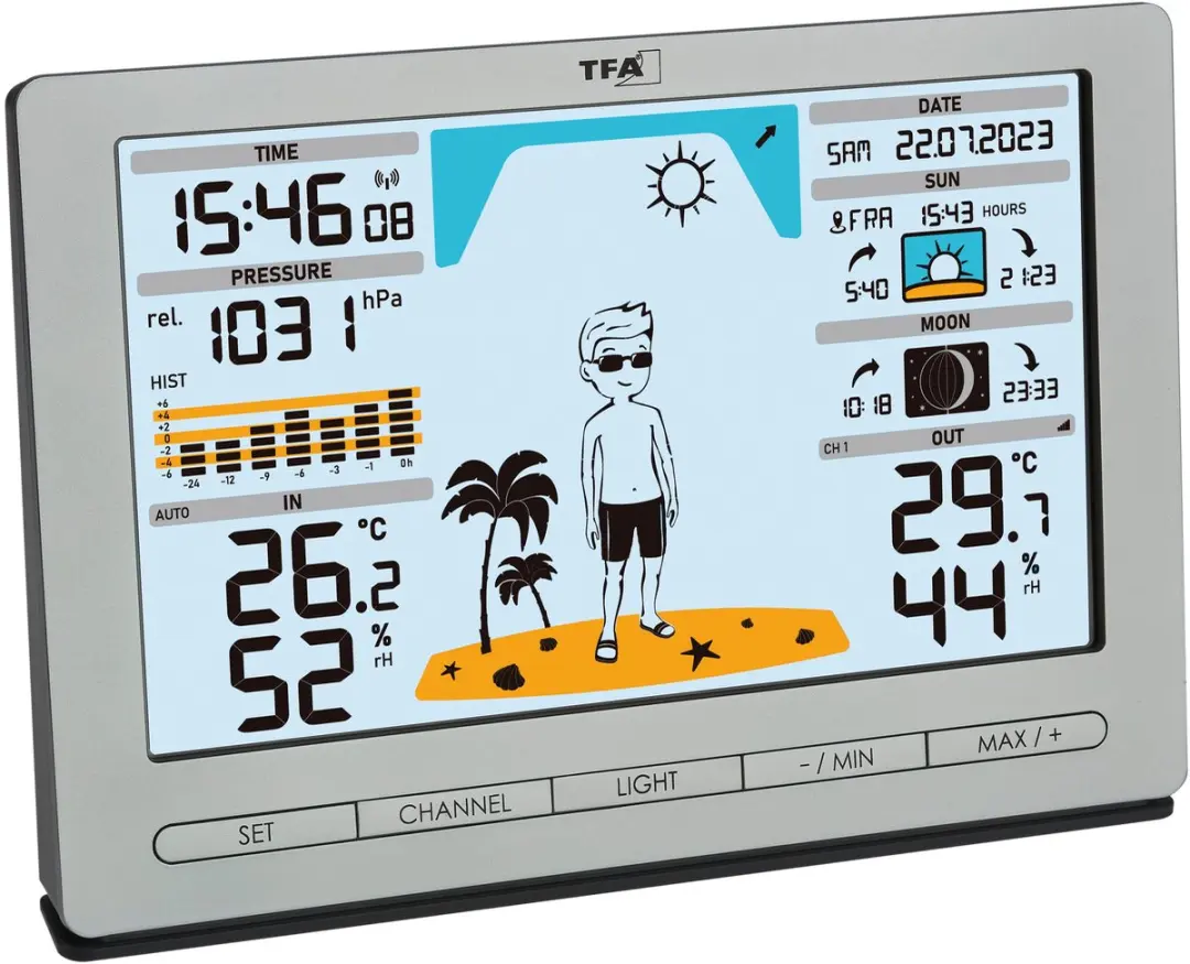 TFA Dostmann METEO JACK 35.1097.54 Draadloos Weerstation - Zilver