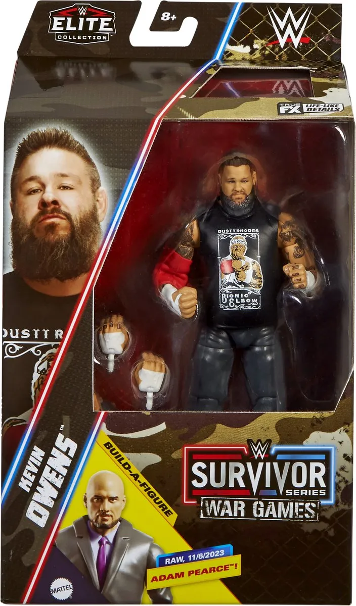 Mattel WWE Kevin Owens Survivor Series Actiefiguur - Multicolor