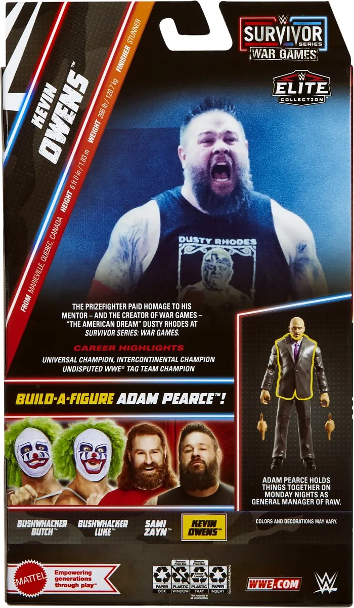Mattel WWE Kevin Owens Survivor Series Actiefiguur - Multicolor - afbeelding 6 van 6