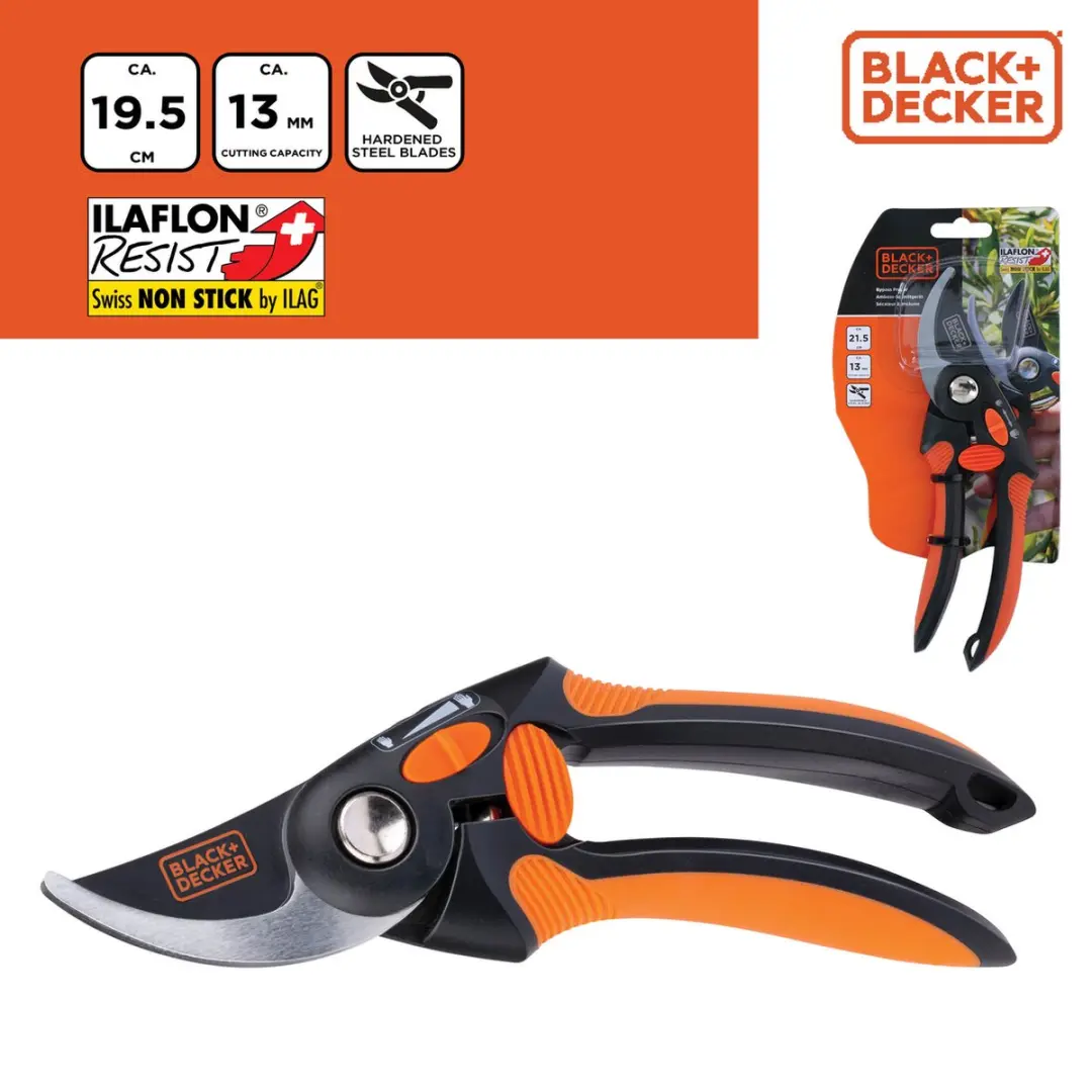 BLACK+DECKER Snoeischaar 13mm - Takkenschaar Zwart