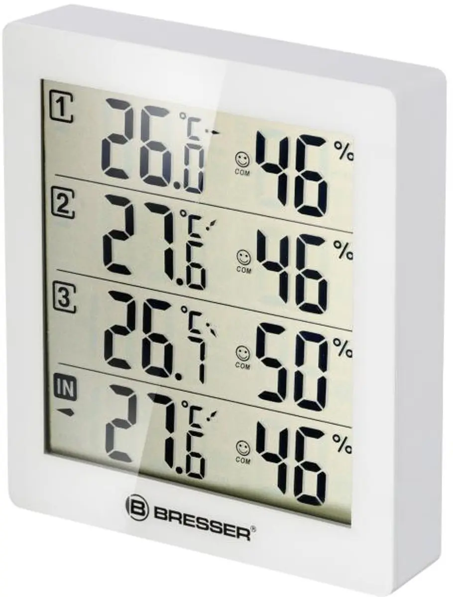 Bresser Temeo Hygro Quadro Weerstation - 4 Sensoren - Wit - afbeelding 6 van 6