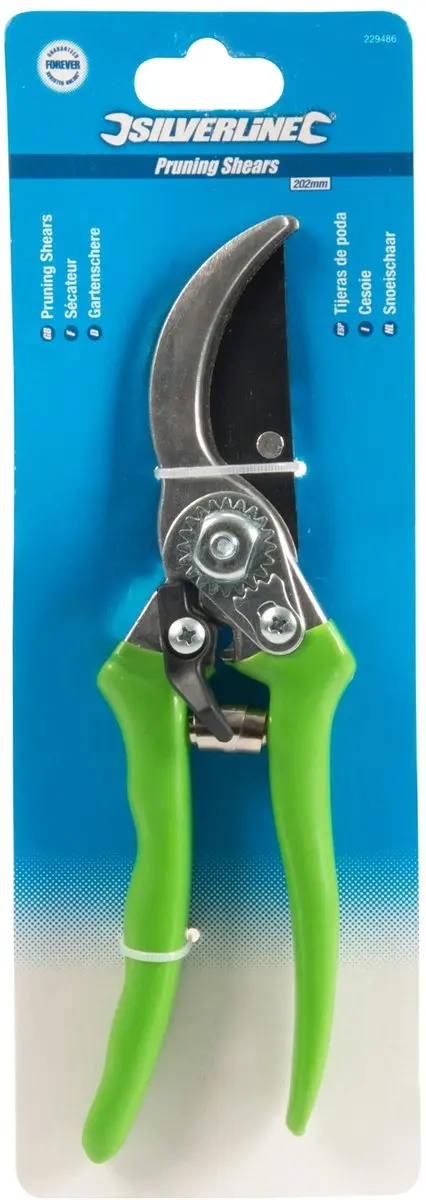 Silverline Snoeischaar 20cm Vinyl Grip - Zwart