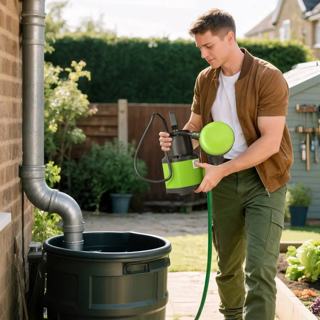 Outsunny Waterpomp 400W - 9000 l/u - Groen
