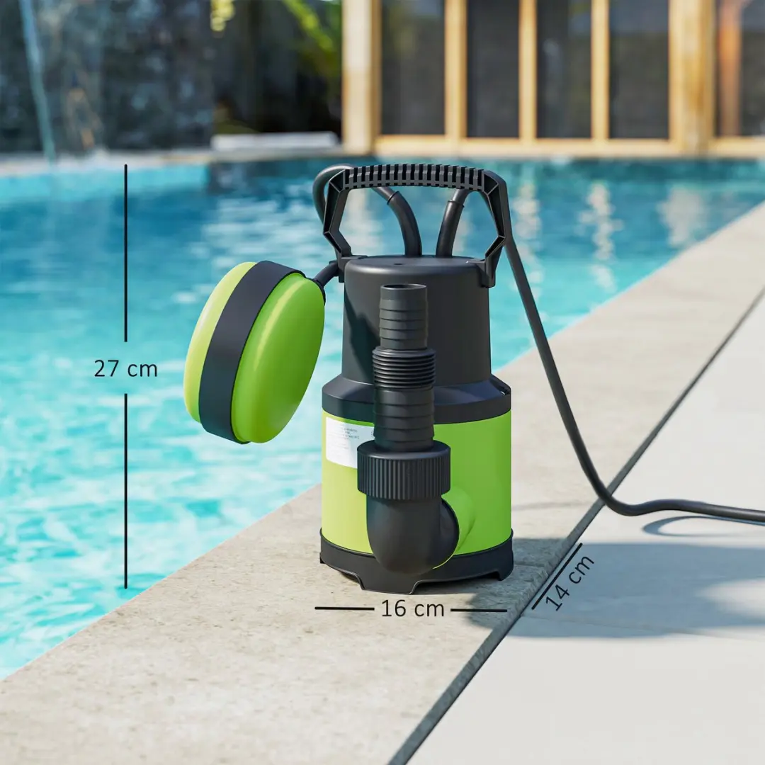 Outsunny Waterpomp 400W - 9000 l/u - Groen