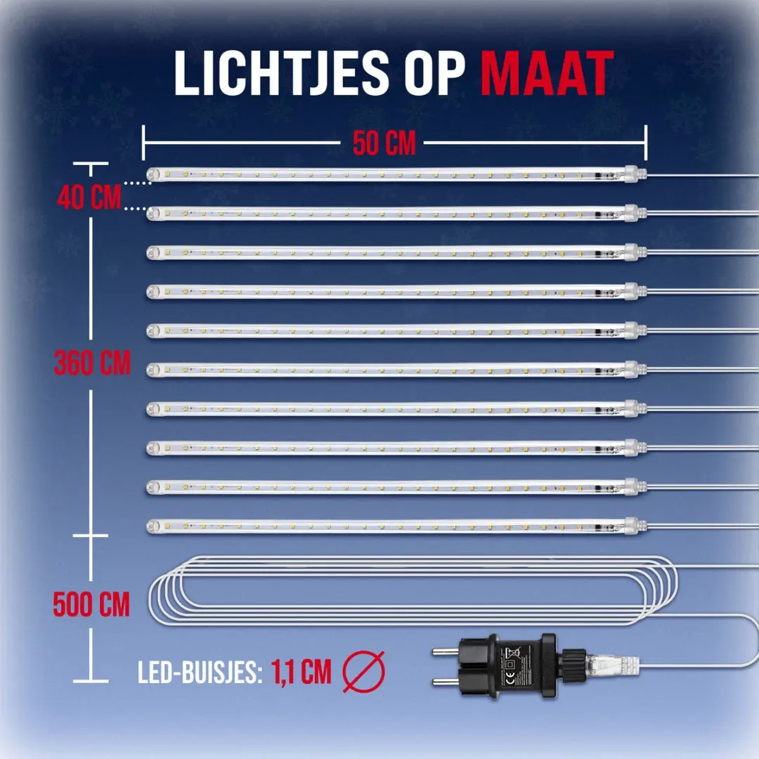 Monzana IJspegelverlichting 480 LED 360cm - Warm Wit
