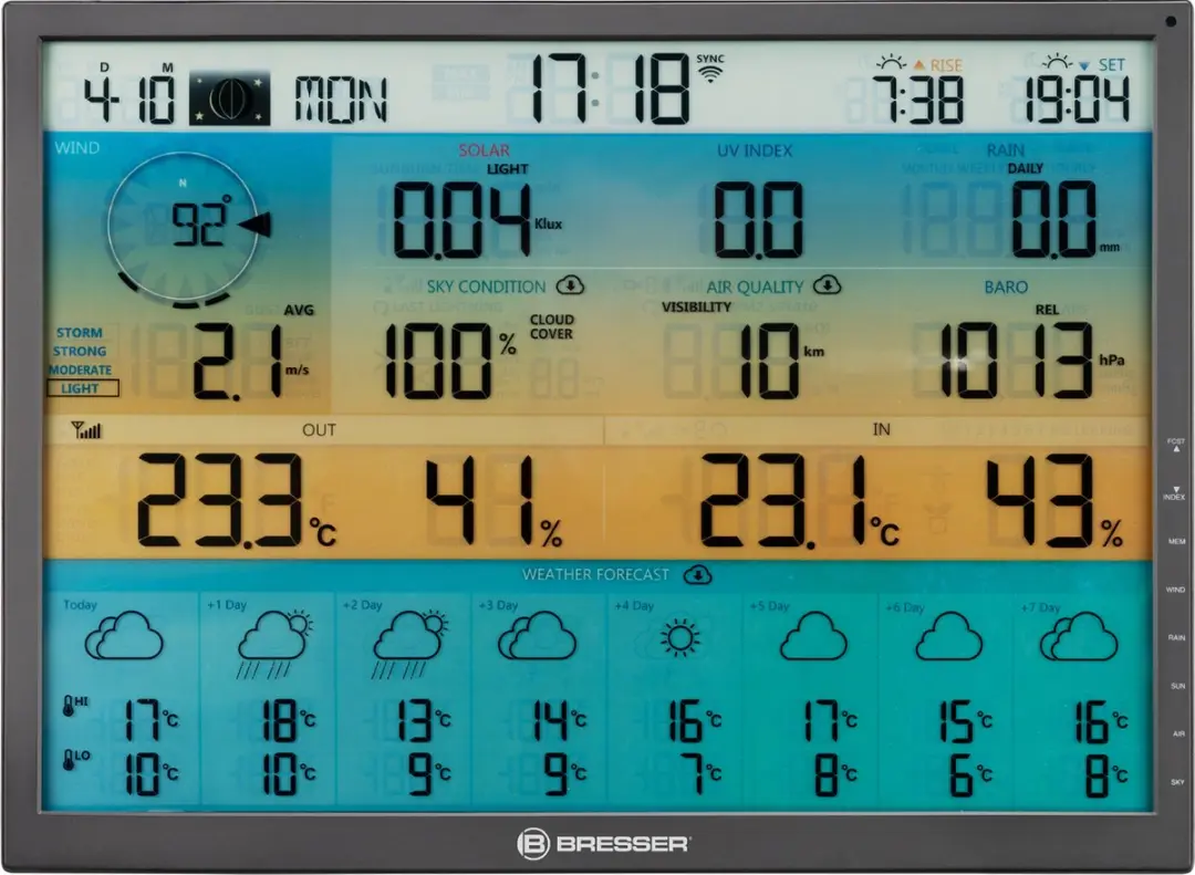 Bresser Weerstation Basisstation - Compatibel met 7003230 - Grijs