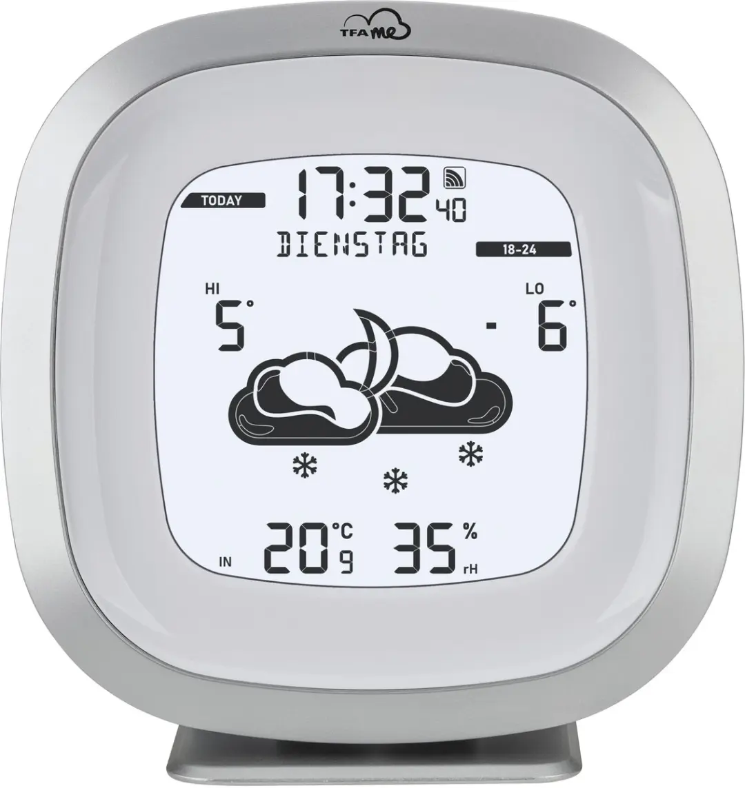 TFA Dostmann TFA.me ID-03 WiFi-Weerstation - 4 Dagen Voorspelling - Zilver