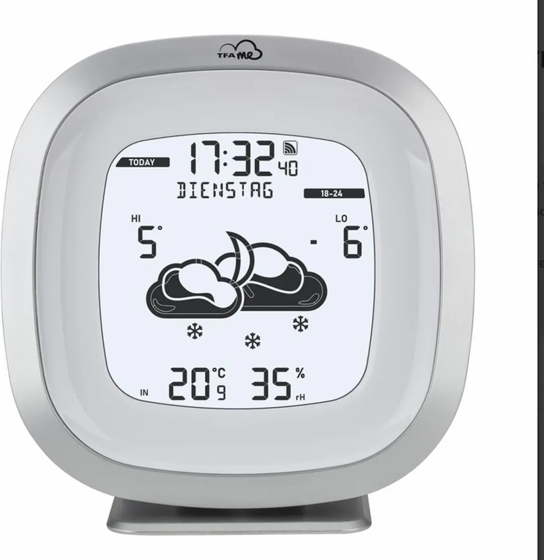TFA Dostmann TFA.me ID-03 WiFi-Weerstation - 4 Dagen Voorspelling - Zilver