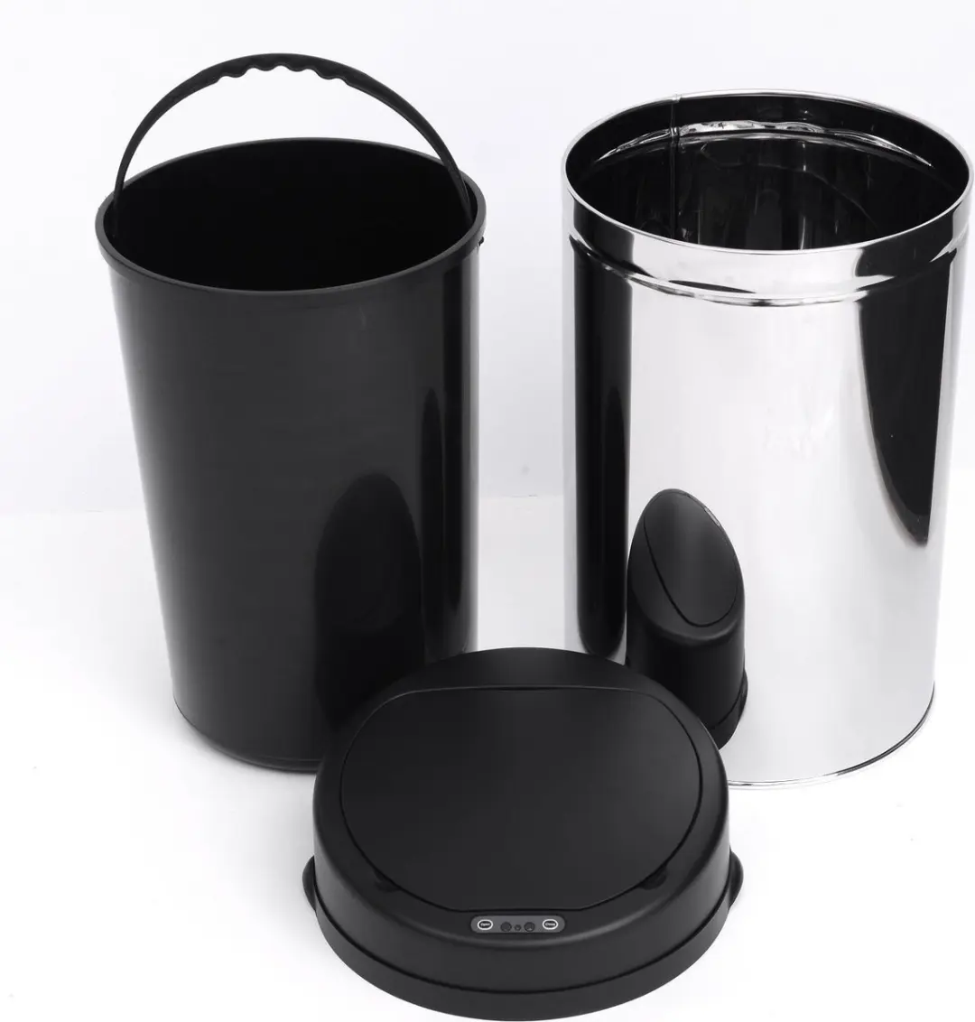 Homcom Automatische Afvalemmer 30L - IR Sensor - Zilver - afbeelding 6 van 6