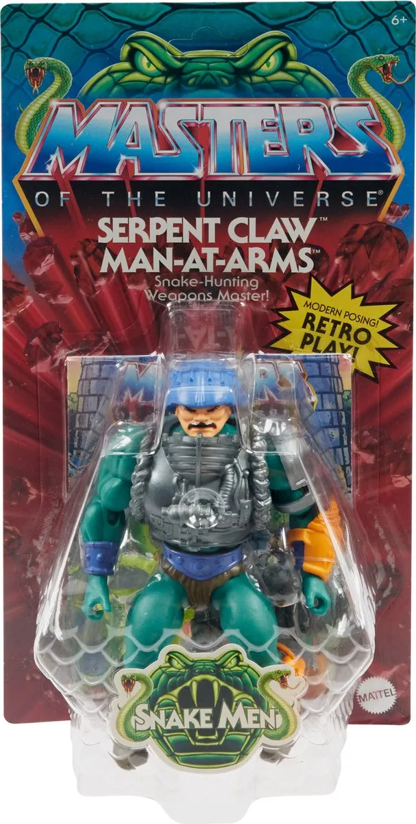 Mattel Masters of the Universe Origins Serpent Claw Man-At-Arms Actiefiguur - Multikleur
