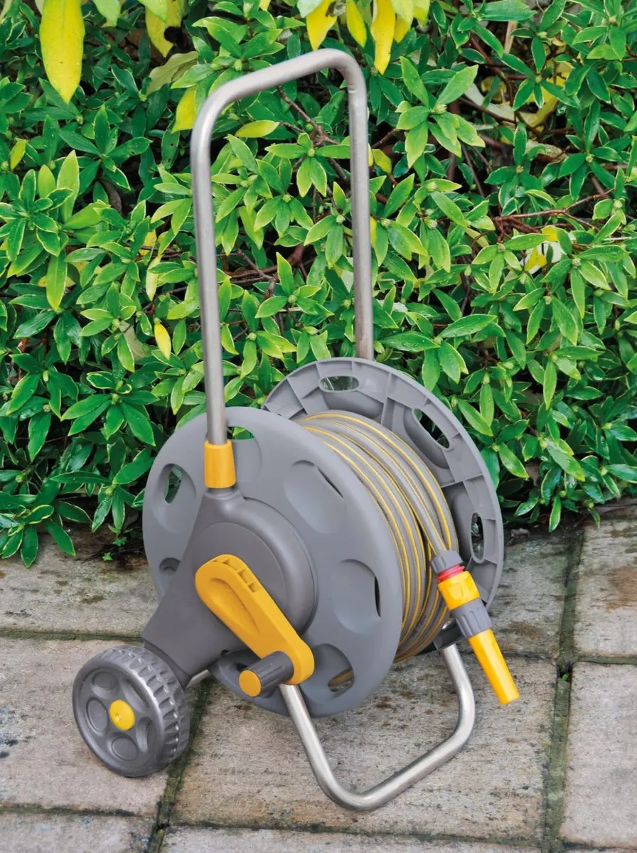 Hozelock Slangenwagen 20m - 12.5mm - Grijs/Geel
