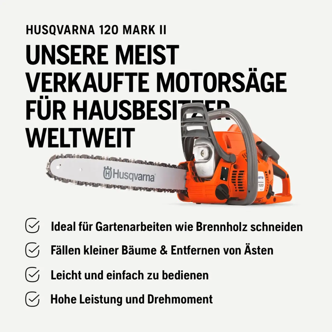 Husqvarna 120 Mark II Kettingzaag - 38,2cc - 14" Rail