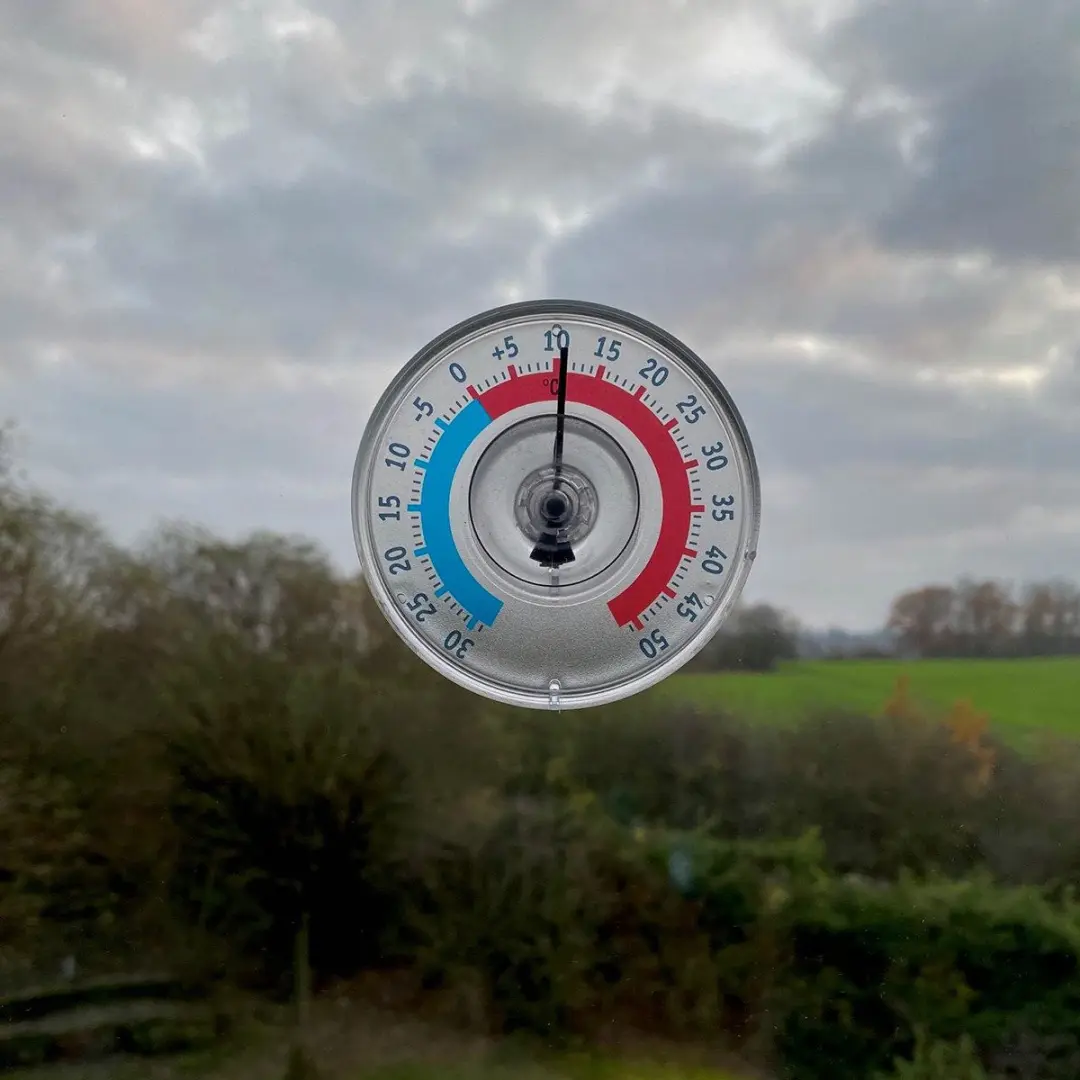 TFA Dostmann Raamthermometer Analoog 8x8cm Transparant