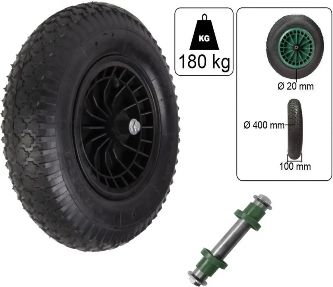 Talen Tools Kruiwagenband Compleet Luchtband 40x10cm