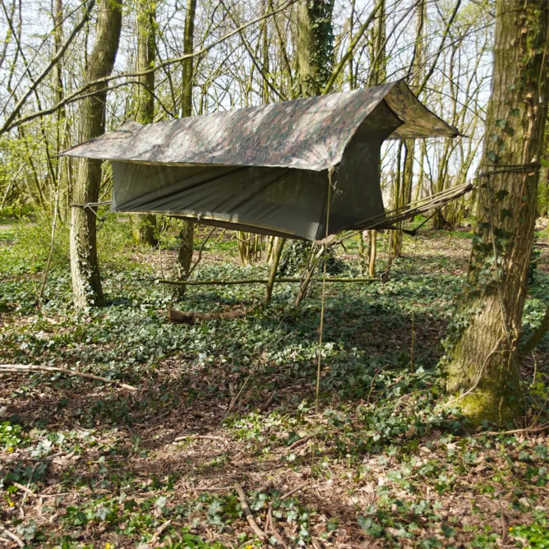 101 Inc Jungle Hangmat Frans Woodland - 1 Persoon - Groen