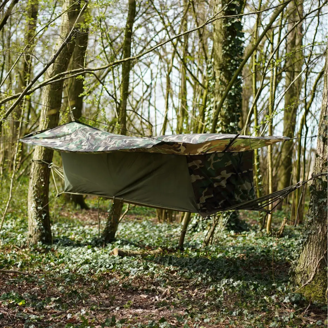 101 Inc Jungle Hangmat Frans Woodland - 1 Persoon - Groen