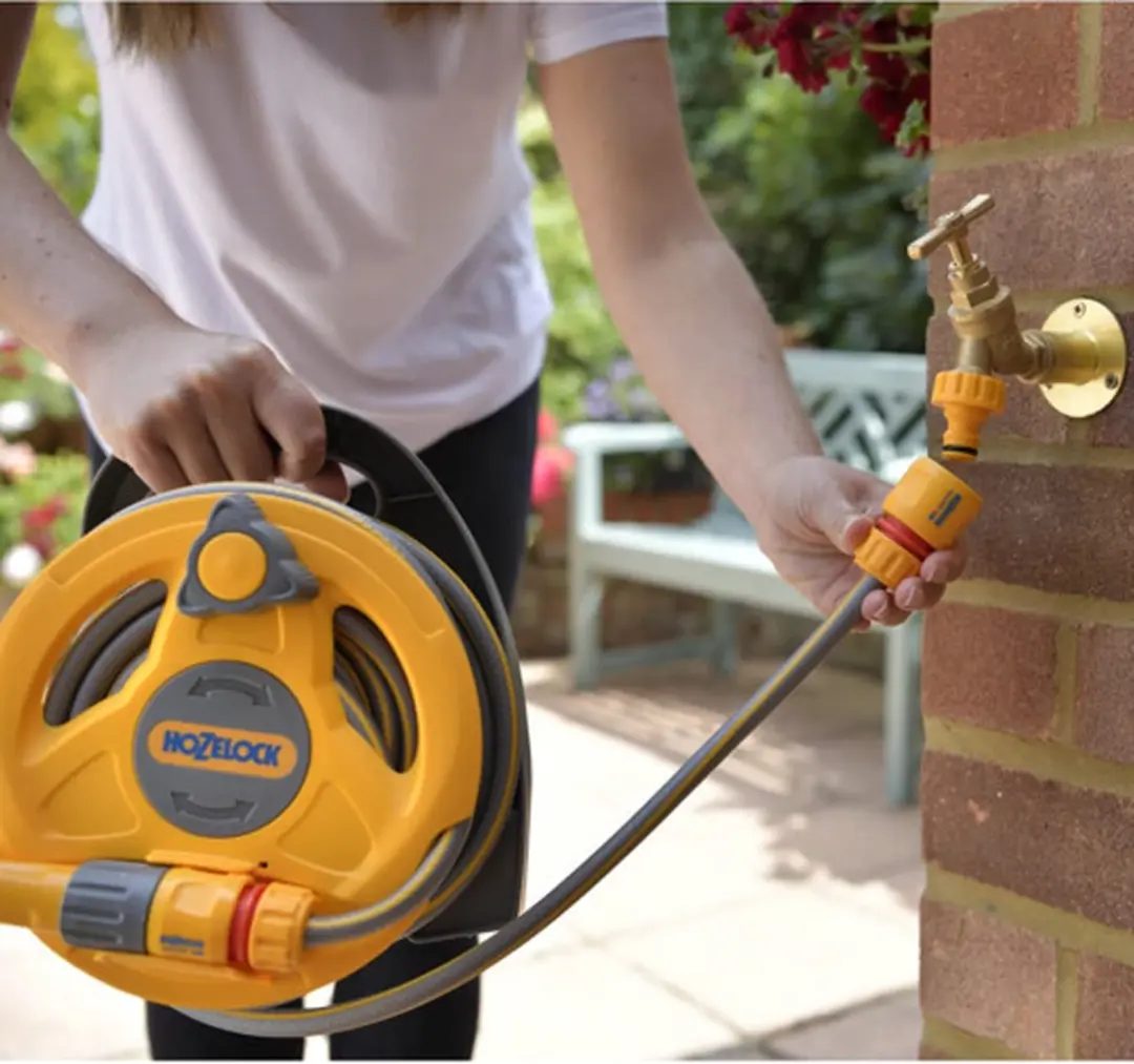 Hozelock Click & Go Slanghaspel 10m - Ø9mm - Geel/Grijs
