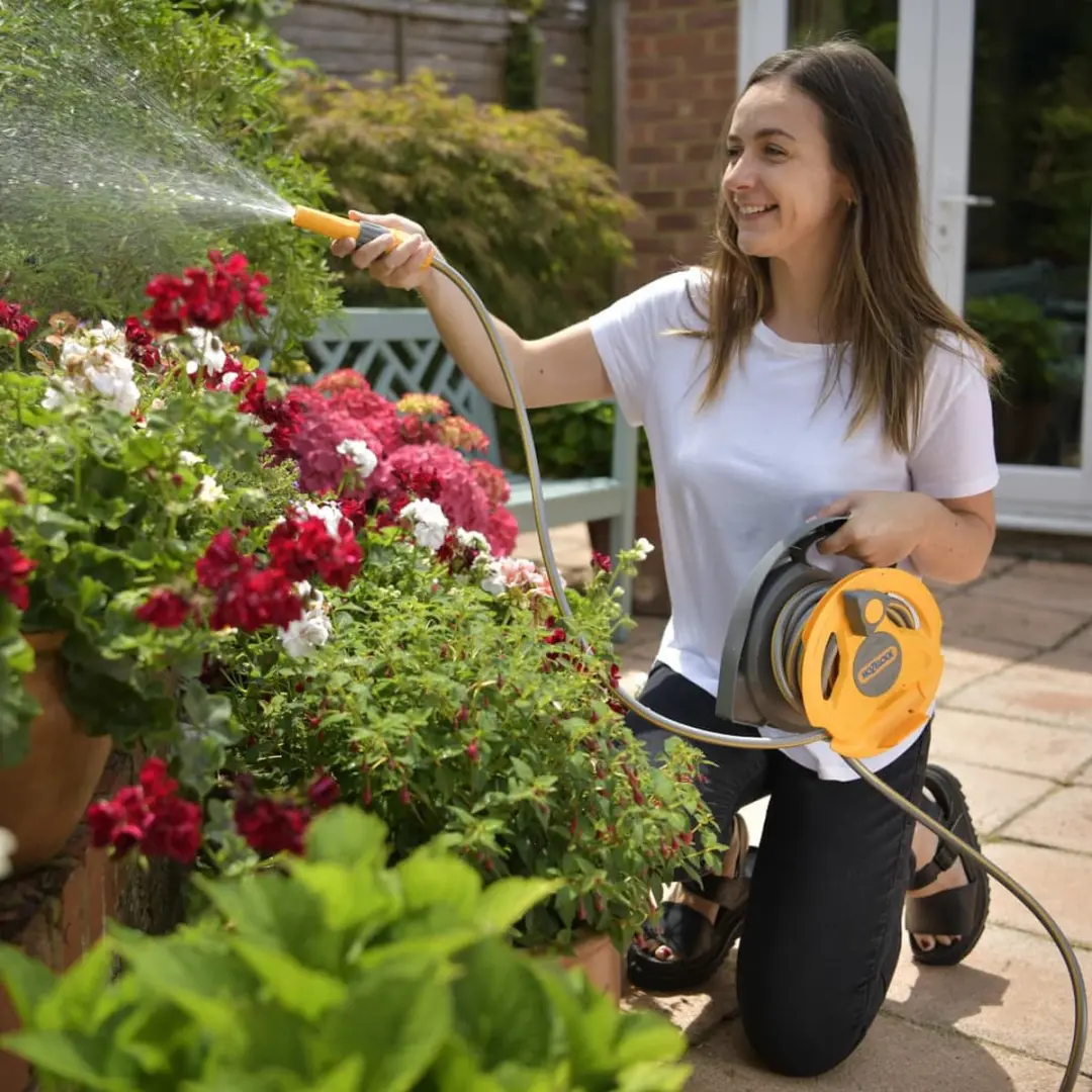 Hozelock Click & Go Slanghaspel 10m - Ø9mm - Geel/Grijs - afbeelding 6 van 6