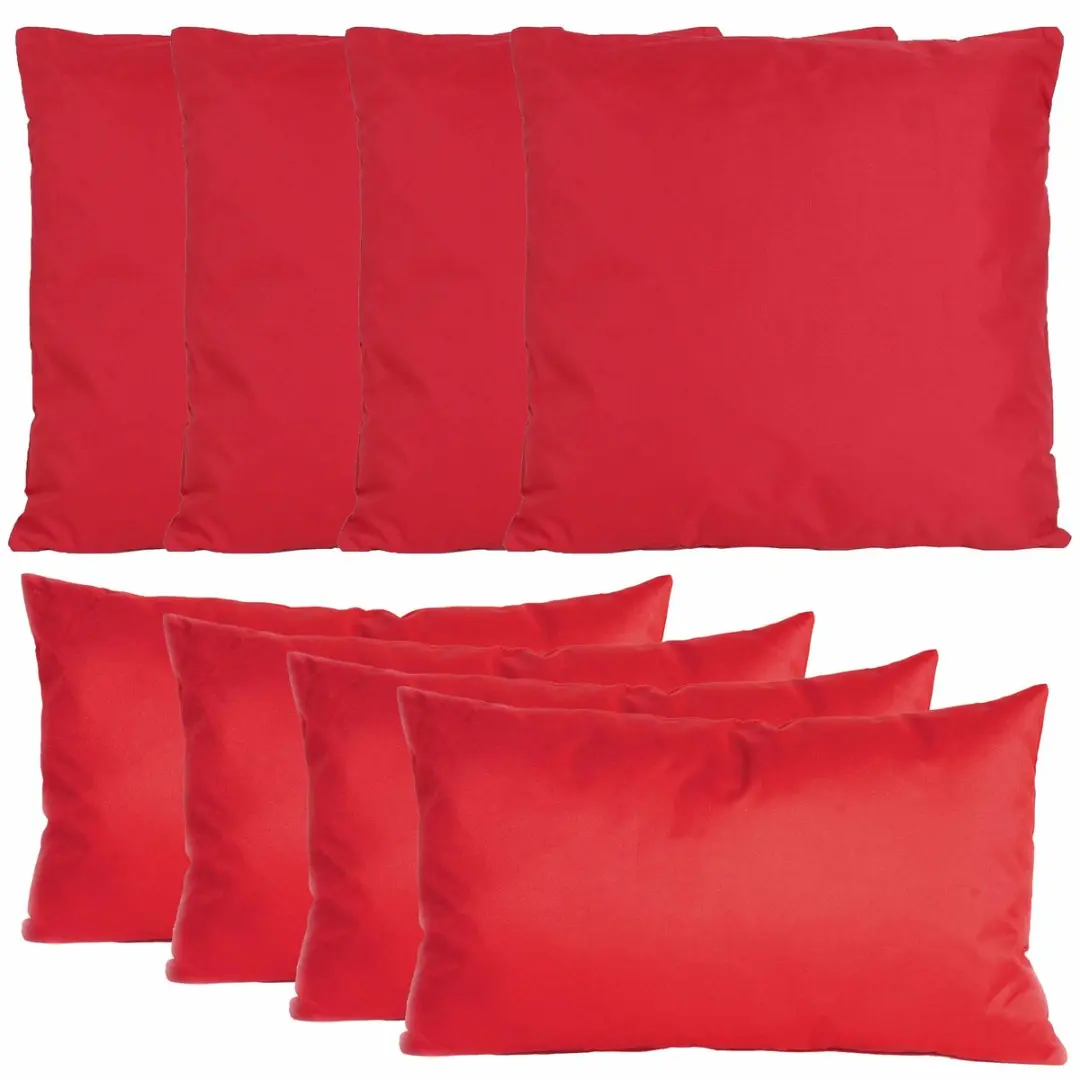 Anna's Collection Bank/Tuin Kussens Set 8-delig - Rood