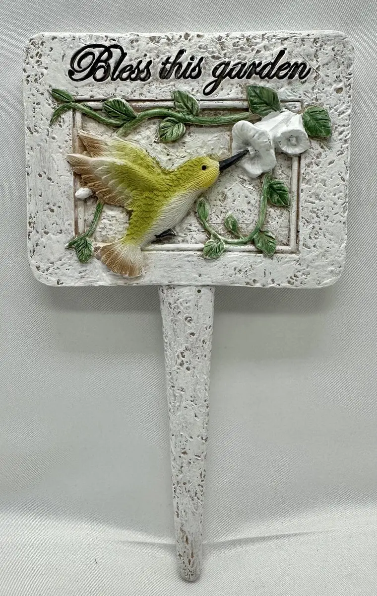 Impuls Tuinsteker Polyresin Vogeltje Bless This Garden