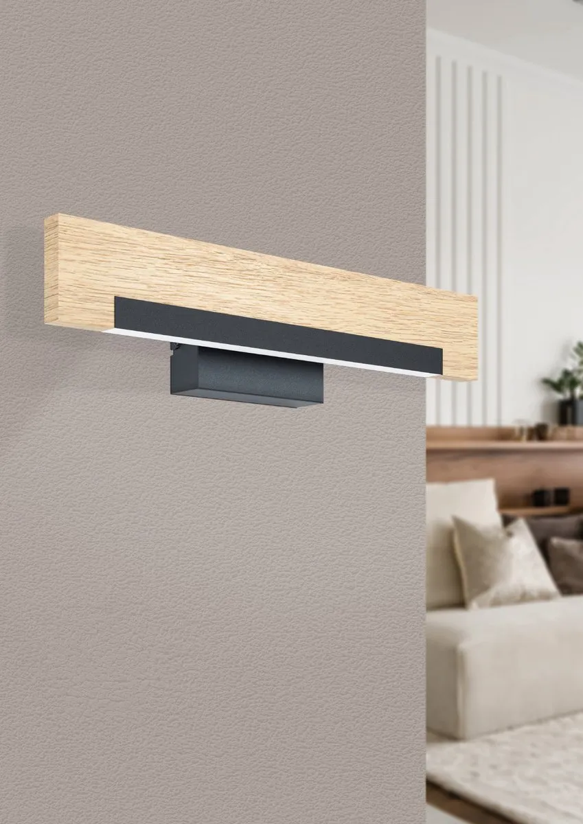 Eglo Camacho Wandlamp 44cm - Zwart - afbeelding 6 van 6