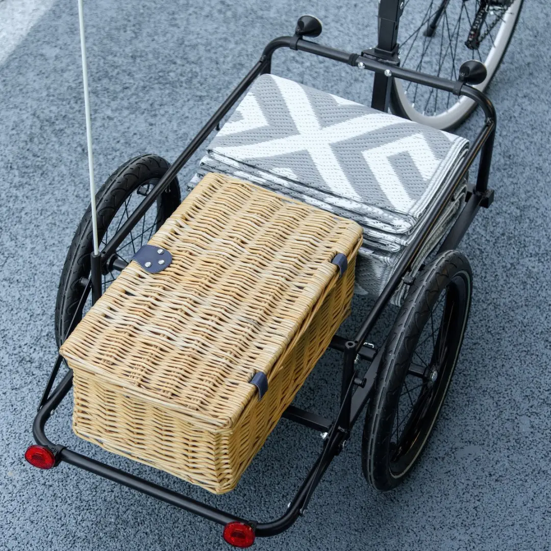 Homcom Fietskar - 65L - Grijs