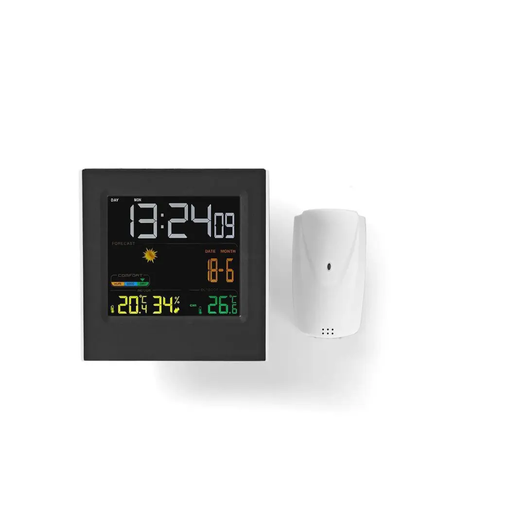 Nedis Weerstation Binnen & Buiten - Zwart