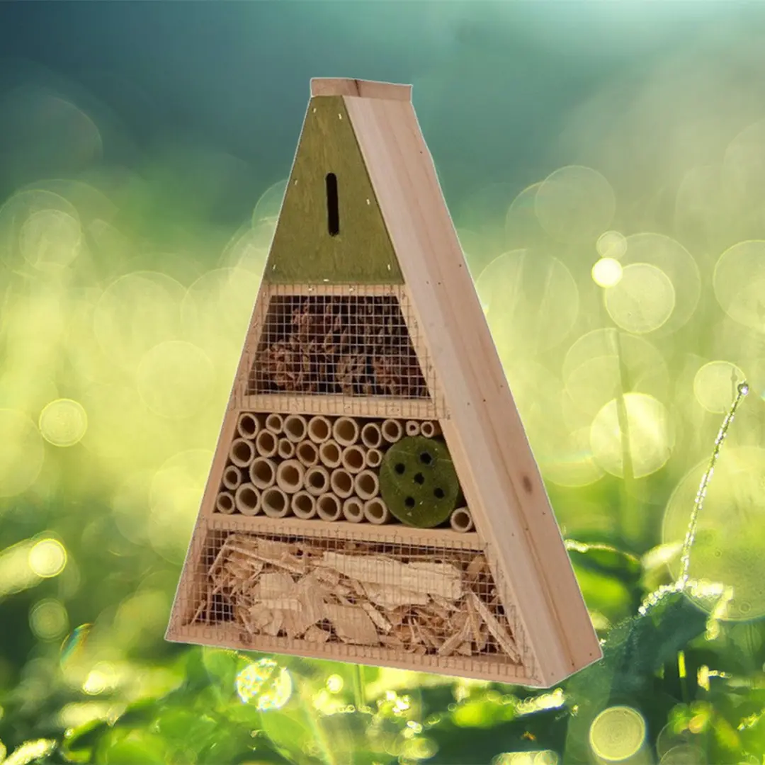 Decoris Insectenhotel Lichtgroen 19cm - Bijen/Vlinderhuis