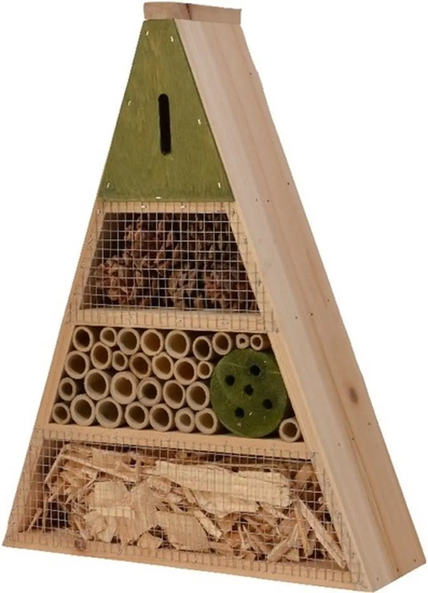 Decoris Insectenhotel Lichtgroen 19cm