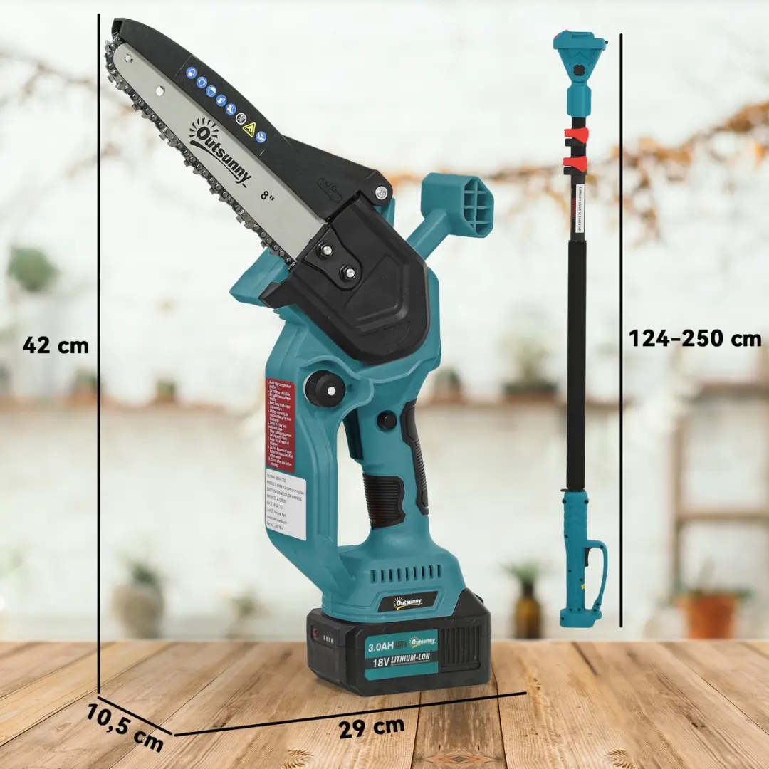 Outsunny Kettingzaag 580W - Blauw