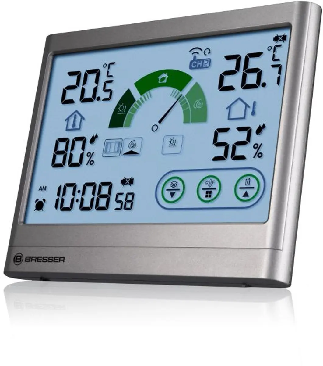 Bresser Weerstation VentAir H Thermo-Hygrometer - Grijs