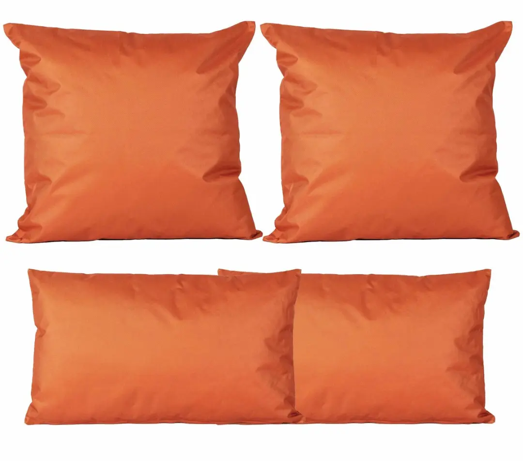 Anna's Collection Bank/Tuin Kussens Set - 4 Stuks Oranje