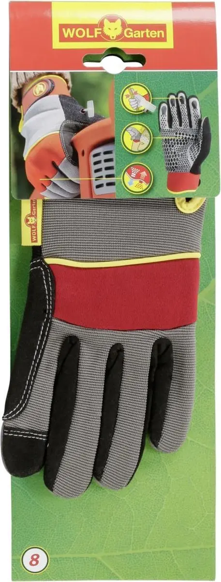 WOLF-Garten GH-M Gereedschaphandschoen - Grijs/Zwart/Rood