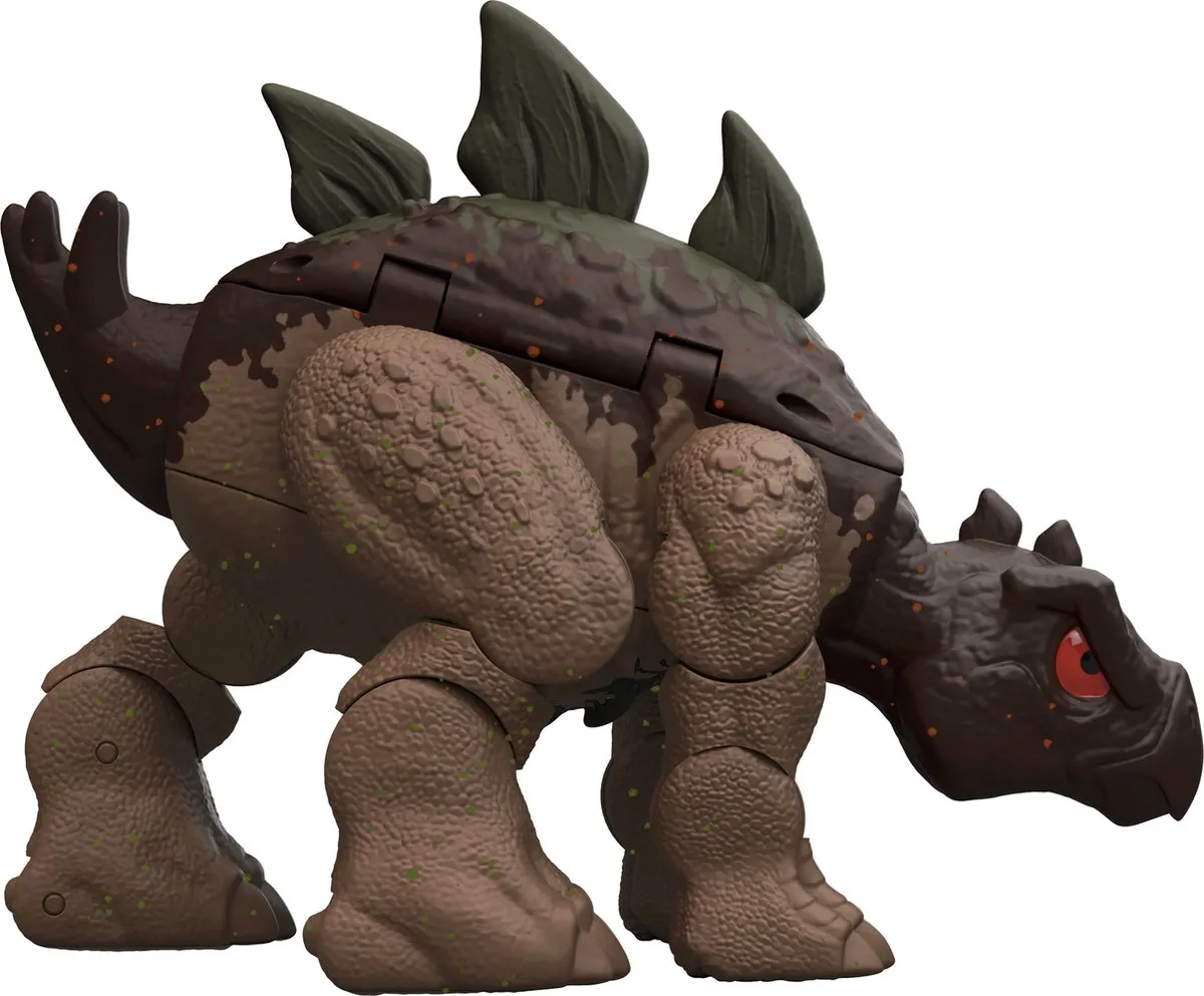 Mattel Jurassic World Fierce Changers Carnotaurus & Stegosaurus HVB19 - Bruin/Grijs