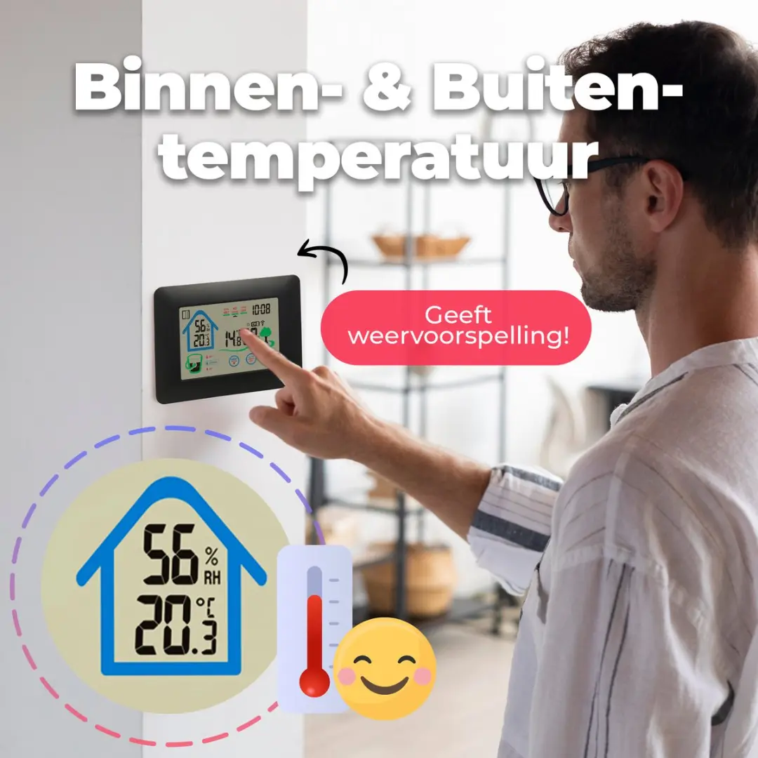Denver WS-520 Weerstation - Binnen & Buiten - Temperatuur & Luchtvochtigheid - Zwart