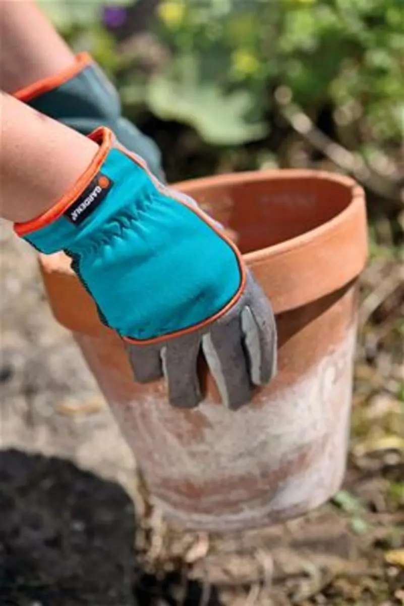 Gardena Tuinhandschoen M - Turquoise/Zwart/Grijs