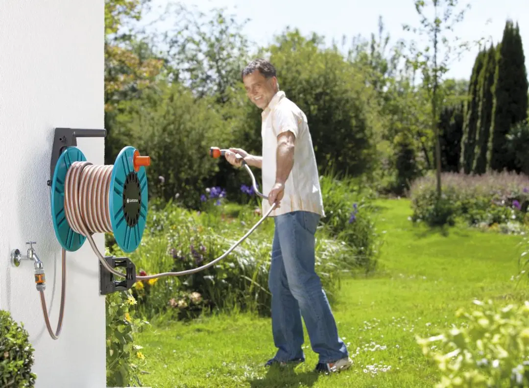 Gardena Wandslangenhouder 60 met Slanggeleider - 60m Turquoise - afbeelding 6 van 6