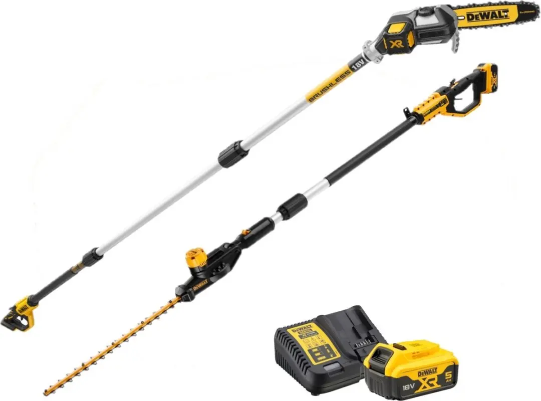 DeWalt DCMPSH56KIT Accu Combiset 18V XR 5.0Ah - Kettingzaag & Heggenscharen - afbeelding 4 van 5