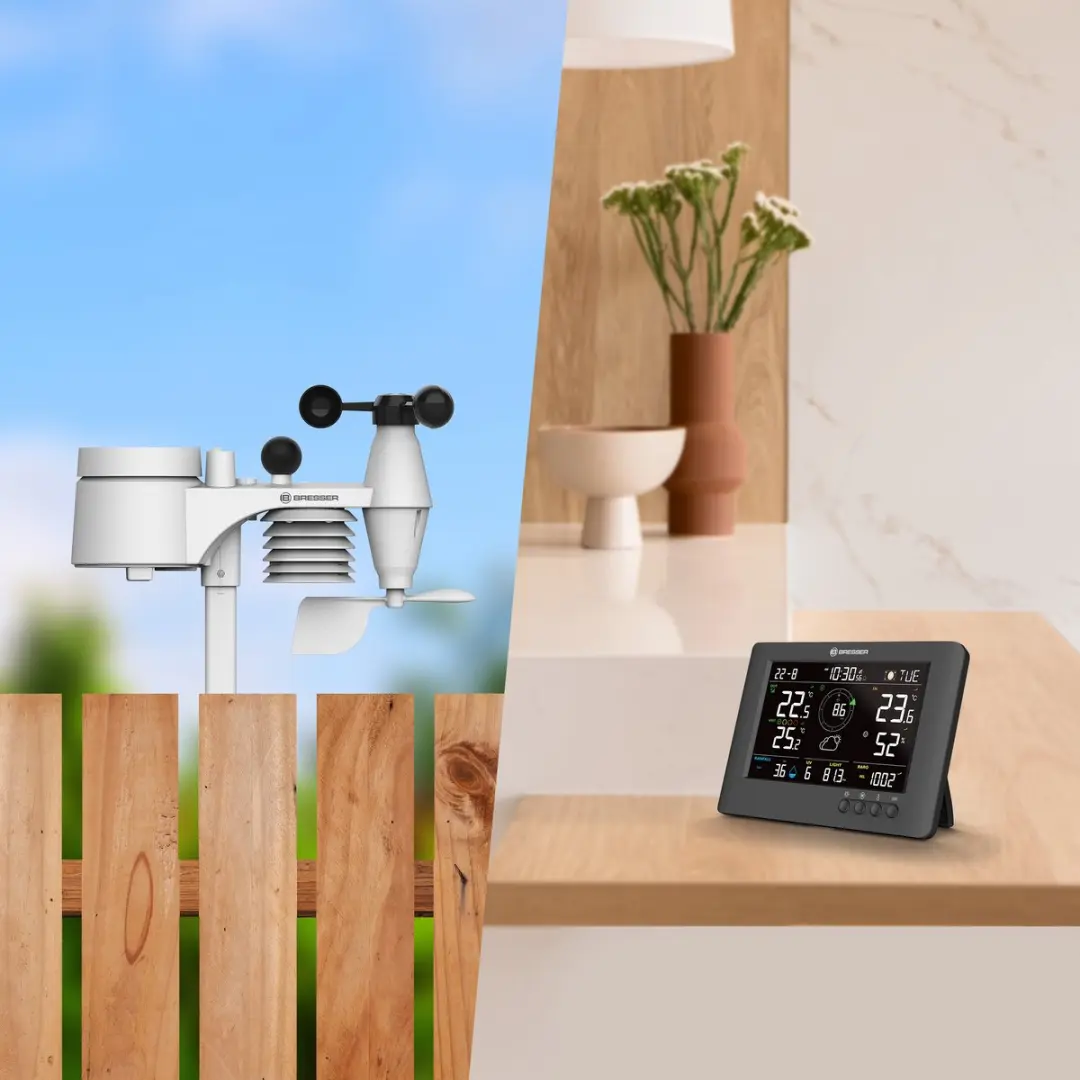 Bresser ClearView TB Weerstation 8-in-1 Buitensensor - Wit/Zwart