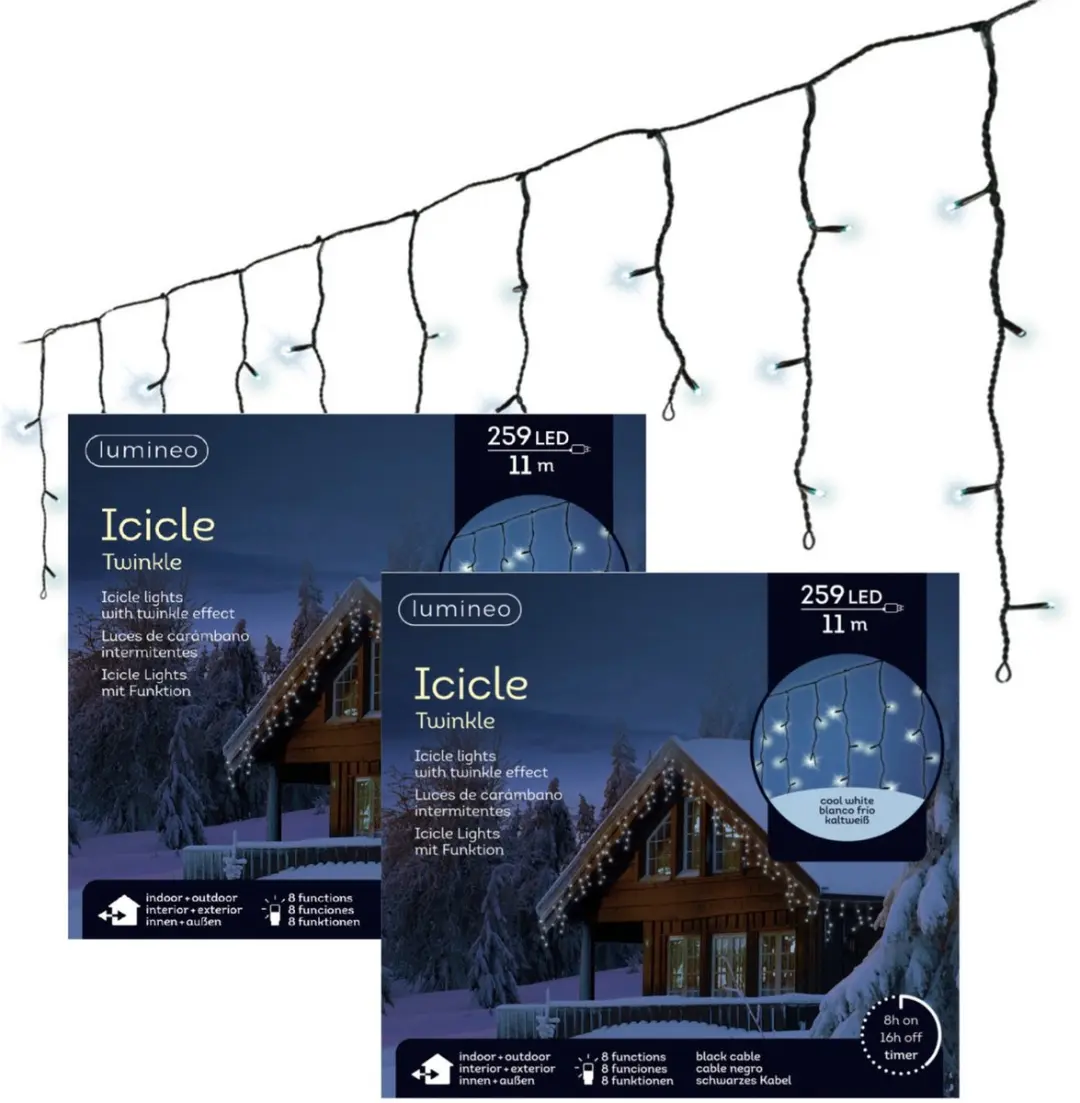 Lumineo IJspegel Kerstverlichting 2x
