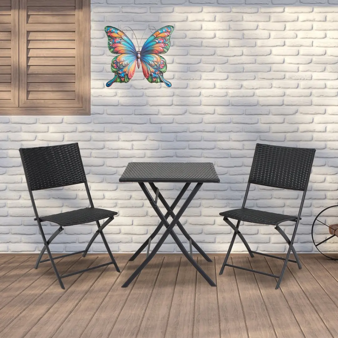 Anna's Collection Wanddecoratie Vlinder - 29x32cm Metaal - Multi