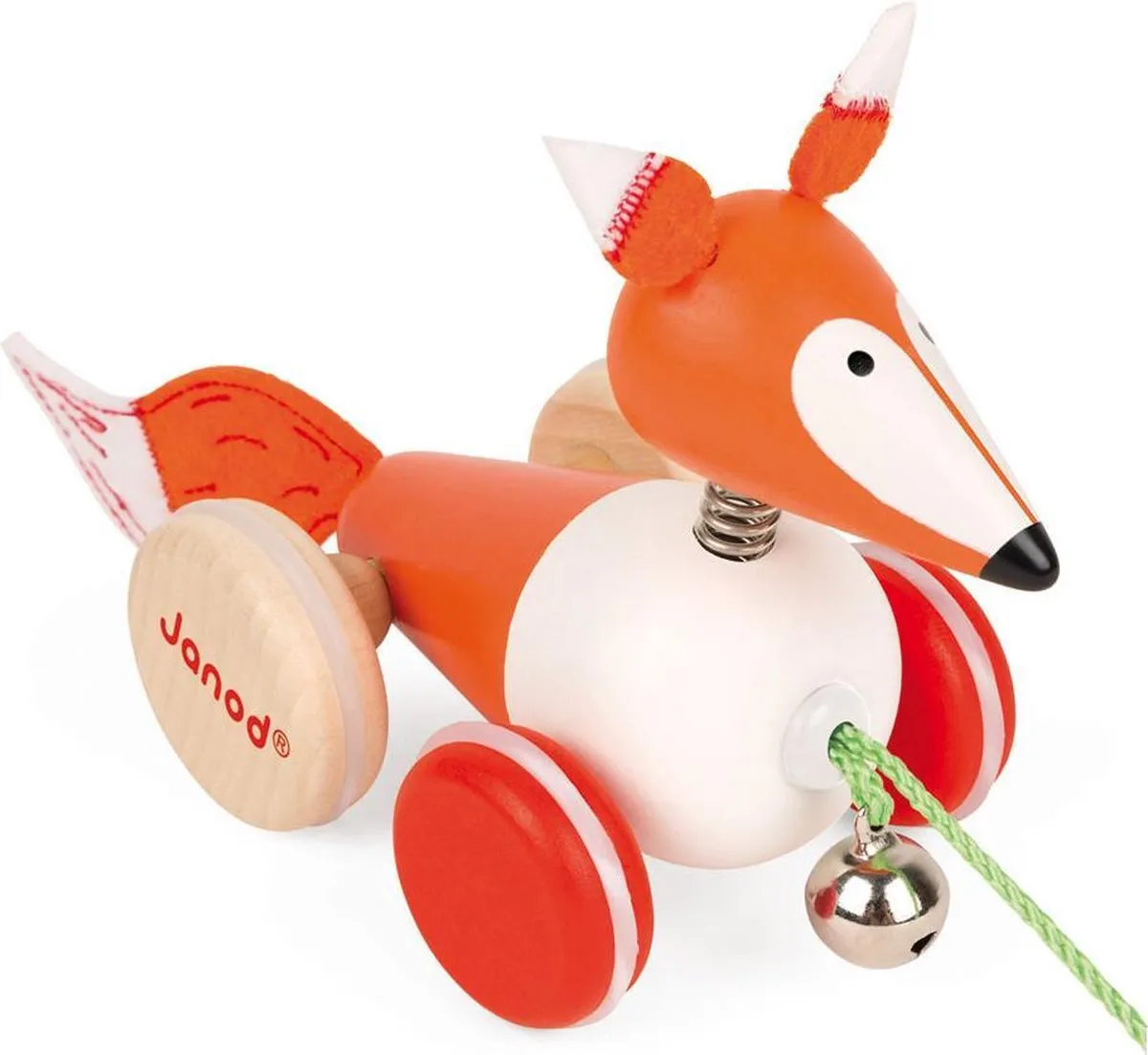Janod Zigolos Trekfiguur Vos - Hout - 50cm - afbeelding 6 van 6