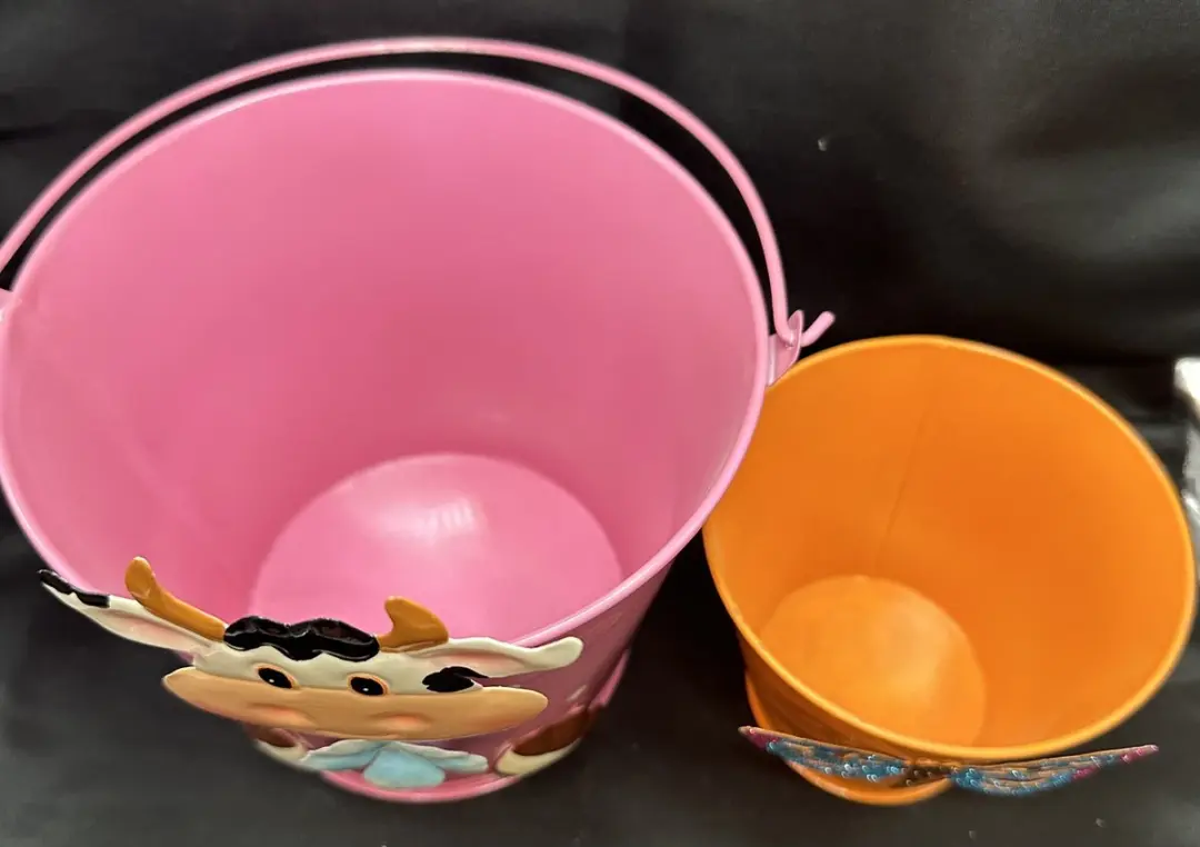 Impuls Tuinemmers Koe & Vlinder - Set van 2 - Roze & Oranje