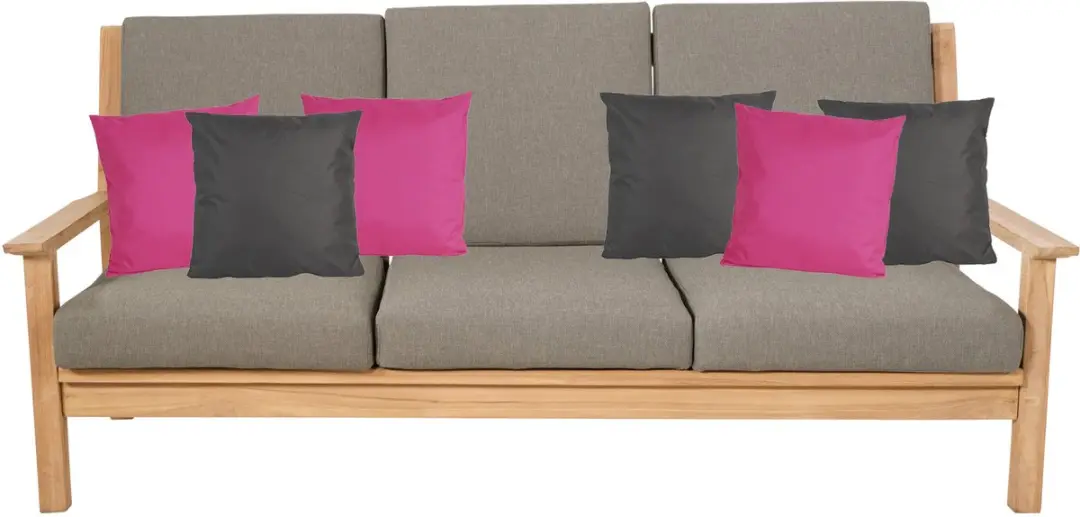 Anna's Collection Bankkussens 45x45cm - 6 Stuks - Fuchsia/Anthraciet