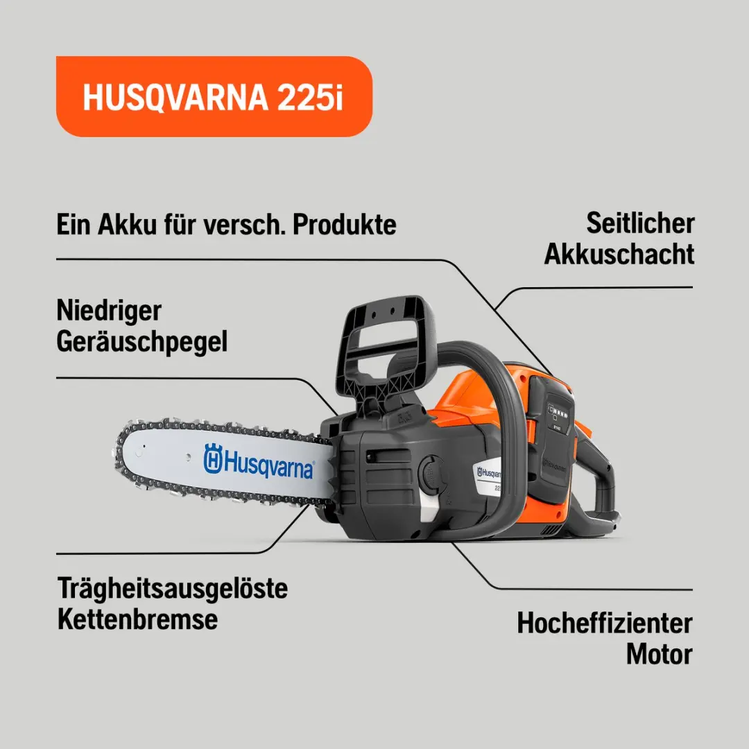 Husqvarna 225i Accu Kettingzaag 12" - 36V - 20 m/s