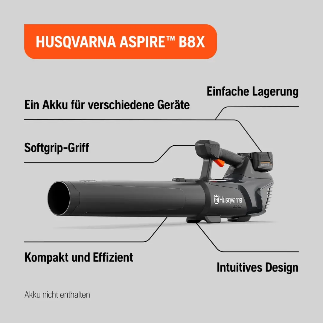 Husqvarna Accu Bladblazer Aspire B8X-P4A - 3 standen - afbeelding 6 van 6